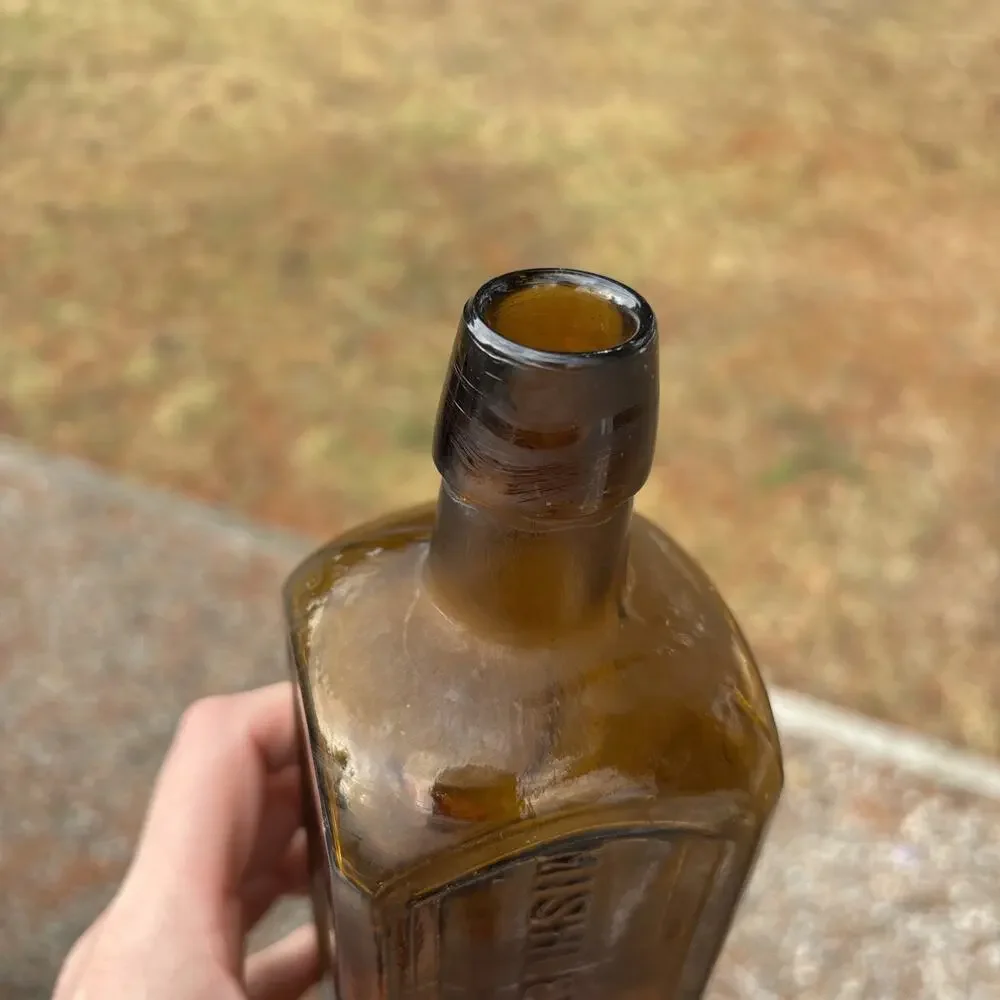 Antique Amber Pat. 1866 Dr SB HARTMAN & Co Michler's Herb Bitters Bottle - Picture 6 of 13